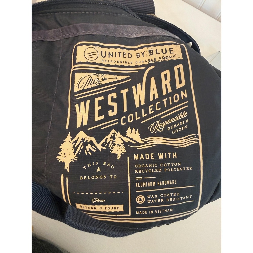 United By Blue Backpack Green Canvas Water Resistant Men Gorpcore Hiking - Picture 4 of 9